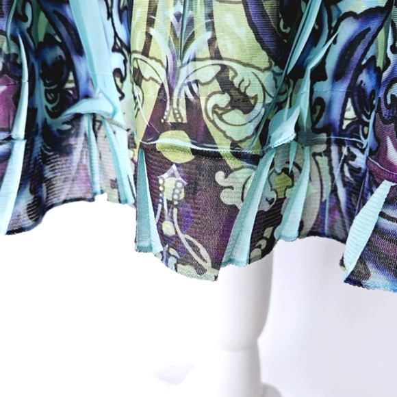 Apt. 9 Wmns Flutter Sleeve Accordion Pleat Sublimation Print Midi Dress XL NWT - Picture 7 of 13